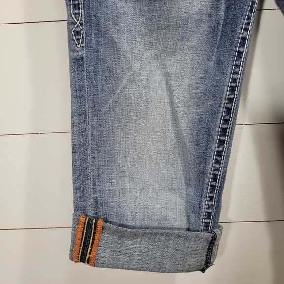 EUC Rock Revival Johanna Capri Cuffed Leg Denim Pant Women's sz 25 - Picture 3 of 11